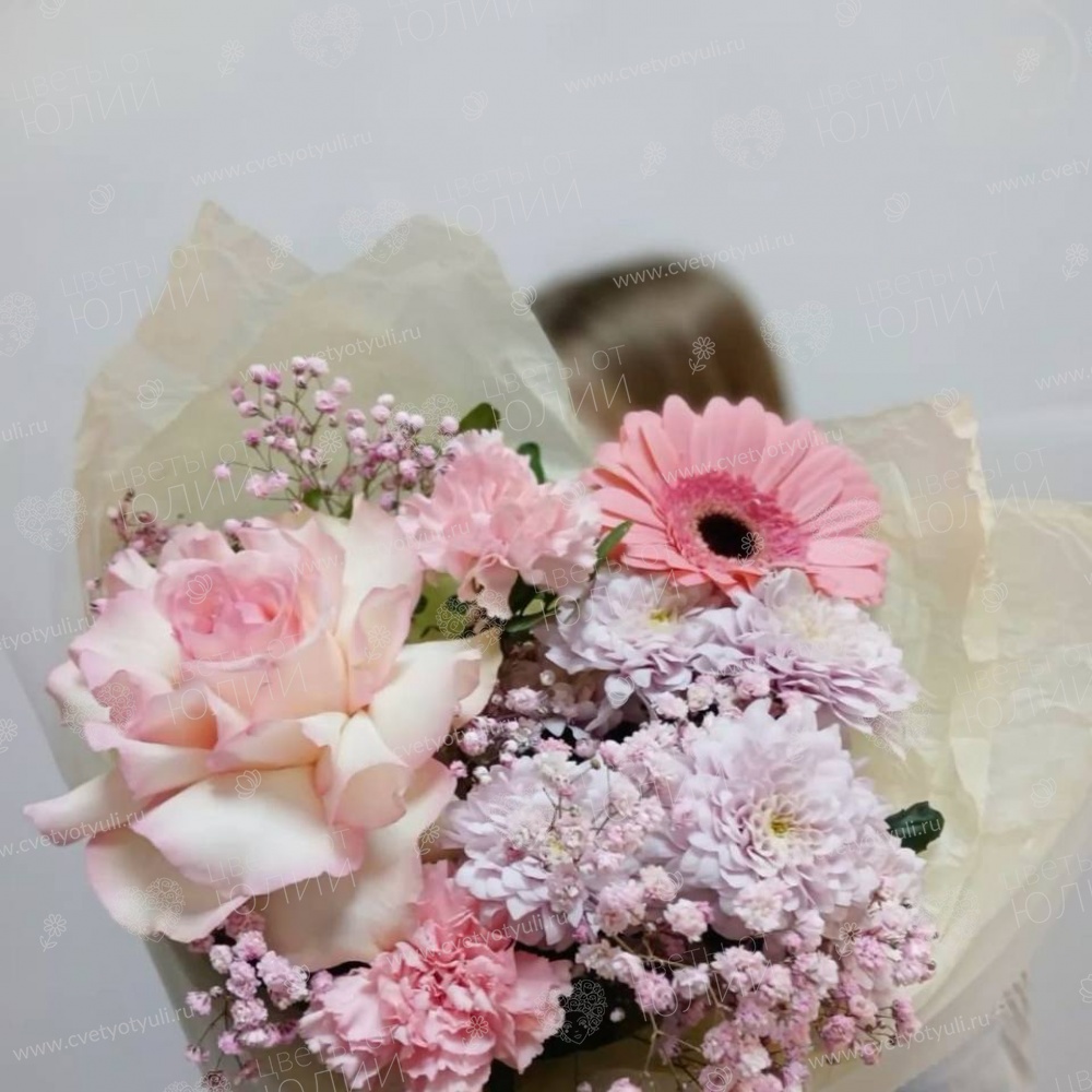 Сборный нежный букет "Розовая радость"