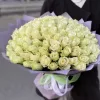 Букет «Белое безмолвие» из 101 белой розы (Кения, 40 см)