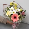 Букет «Солнечный полдень» с герберой, хризантемой и альстромерией