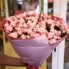 Букет из 101 кустовой розы «Кремовый вихрь» (50 см)