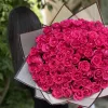 Букет «Малиновый шторм» из 101 розовой розы (местная, 50 см)