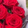 Букет «Алый жар» из 15 красных роз (50 см)