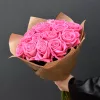 Букет из 15 розовых роз «Розовый кварц» (местная, 50 см)