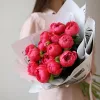 Букет «Коралловый рубин» из 15 коралловых пионов
