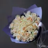 Букет из 31 кремовой розы «Кремовый вечер» (местная, 50 см)