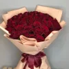 Букет «Алый омут» из 35 красных роз (местная, 50 см)