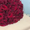 Букет «Алый омут» из 35 красных роз (местная, 50 см)