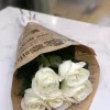 Букет из 5 белых роз (местная, 40 см)