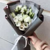 Букет «Белый шёлковый вечер» из 5 белых эустом