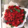 Букет из 51 красной розы «Алый шёлк» (местная, 50 см)