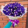 Букет «Синяя волна» из 51 синего ириса
