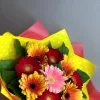 Букет «Яркий карнавал» из 9 гербер микс