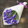 Букет из 9 синих ирисов
