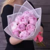 Букет из 9 розовых пионов «Розовый пион»