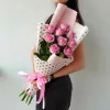Букет «Розовый атлас» из 9 розовых роз (местная, 50 см)