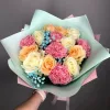 Букет «Пастельный бриз» с розами и гвоздиками