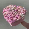 Коробка «Розовый туман сердца» из розовой гипсофилы