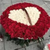 Корзина «Алое признание» из 201 красно-белой розы