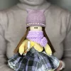 Кукла-тильда ручной работы «Читающая модница»