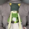 Кукла-тильда ручной работы «Зелёная совушка»