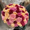 Коробка «Акварельный купол роз» из 101 розы микс
