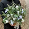Композиция «Морозное утро» с датской пихтой, хлопком и эвкалиптом