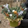 Композиция «Золотой глинтвейн» с пихтой, хлопком и пряностями