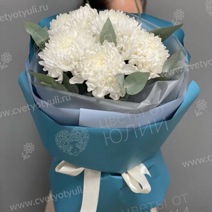 Букет из 5 одноголовых хризантем